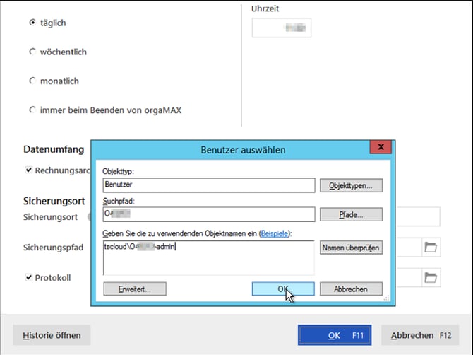 Cloud-Dasi-Pro-Benutzerauswahl