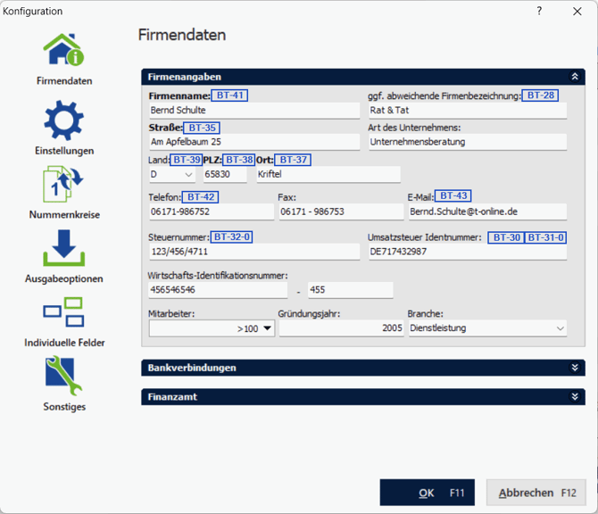 XRechnung Meine Firma