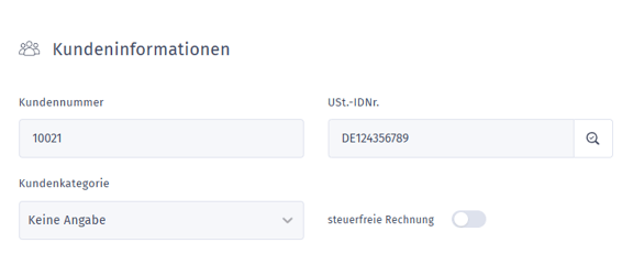 Kundeninformationen
