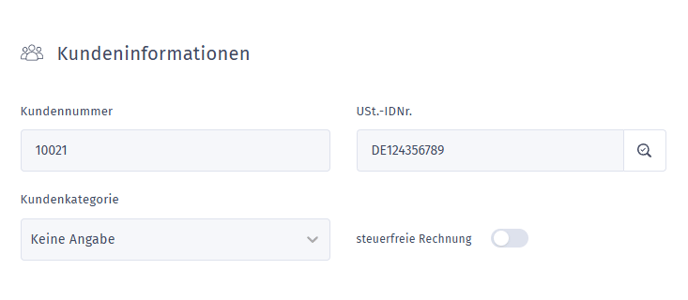 Kundeninformationen