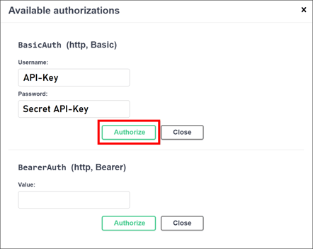Eigene Erweiterungen - API autorisieren Key und Secret eingeben