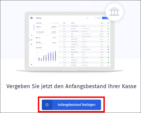 Kassenbuch - Anfangsbestand eingeben
