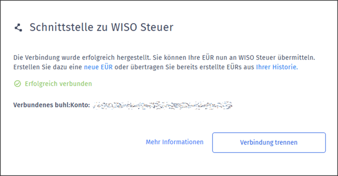 WISO Steuer - Schnittstelle einrichten