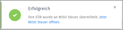 WISO Steuer - Verbindung eingerichtet