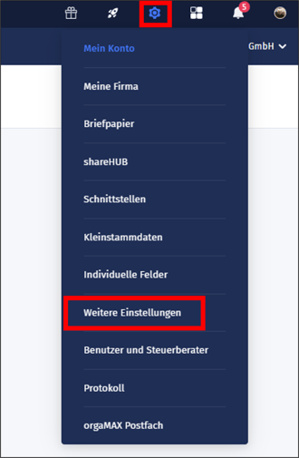 Gezeigt wird, wie die Einstellungen für Anreden oder Einheiten geöffnet werden können