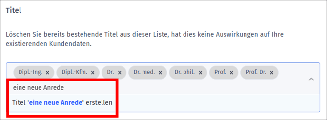 Gezeigt wird, wie ein neuer Tag eingegeben werden kann