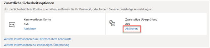E-Mail-Provider einrichten - Outlook zwei Stufen