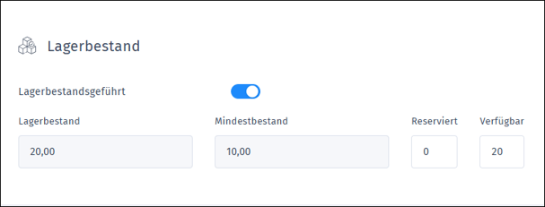 Lagerverwaltung - Bestandsdaten eintragen