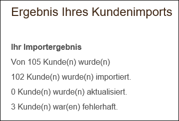 Kundenimport - E-Mail Fehler