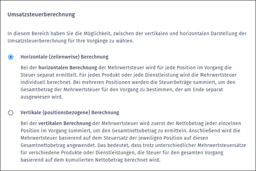 Gezeigt werden die Arten der Umsatzsteuerberechnung und deren Einfluss aus mögliche Rundungsdifferenzen