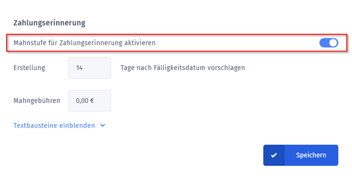 Zahlungserinnerung