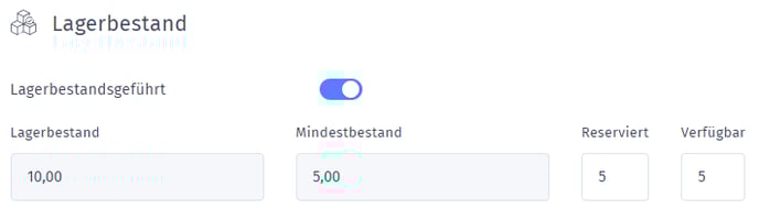 Reserviert Lager