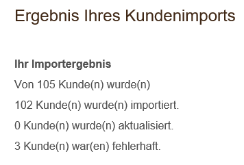 import fehler